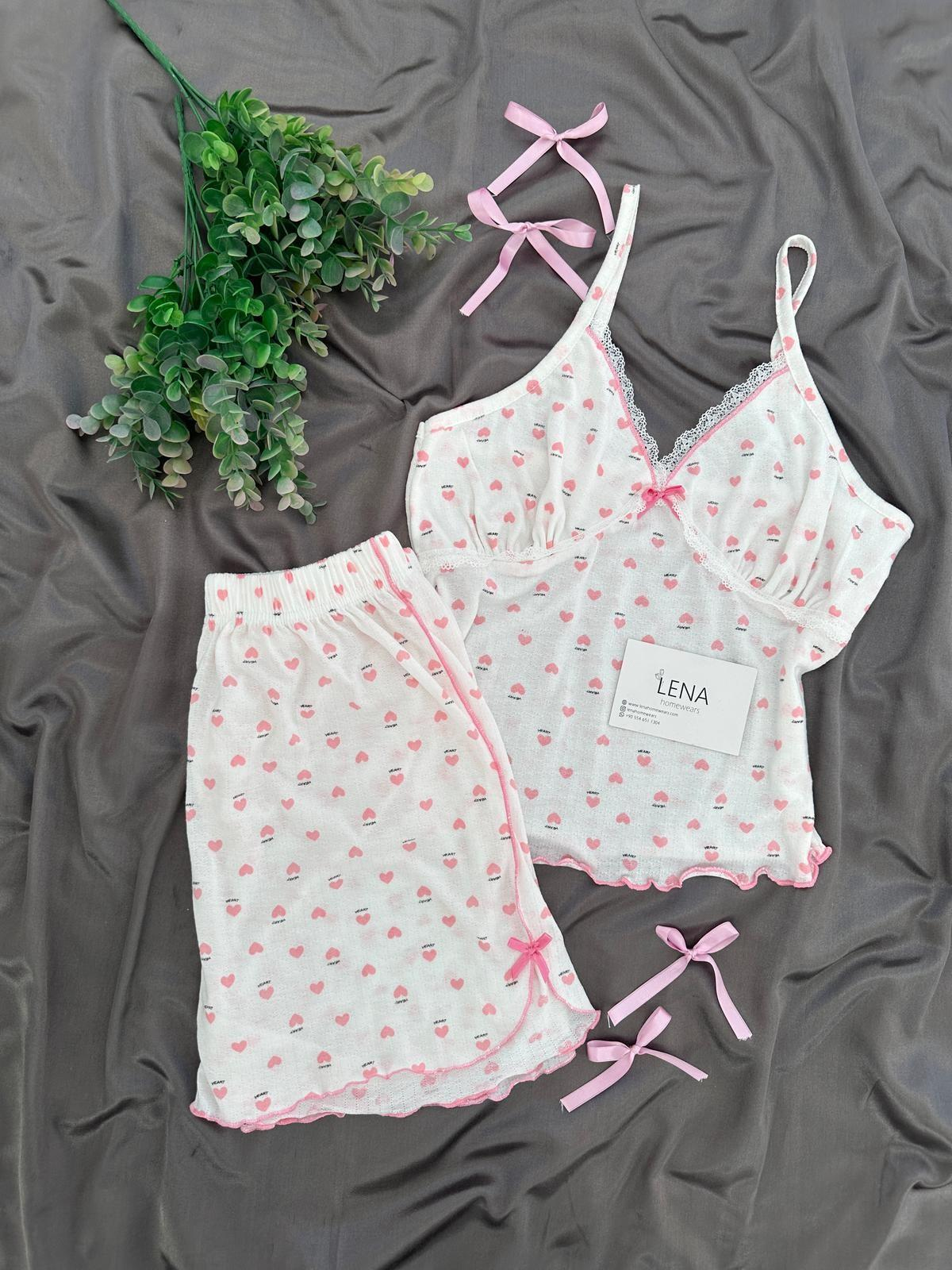  Pureks Pembe 6'lı İç Çamaşırlı Kısa Kollu Pijama Seti