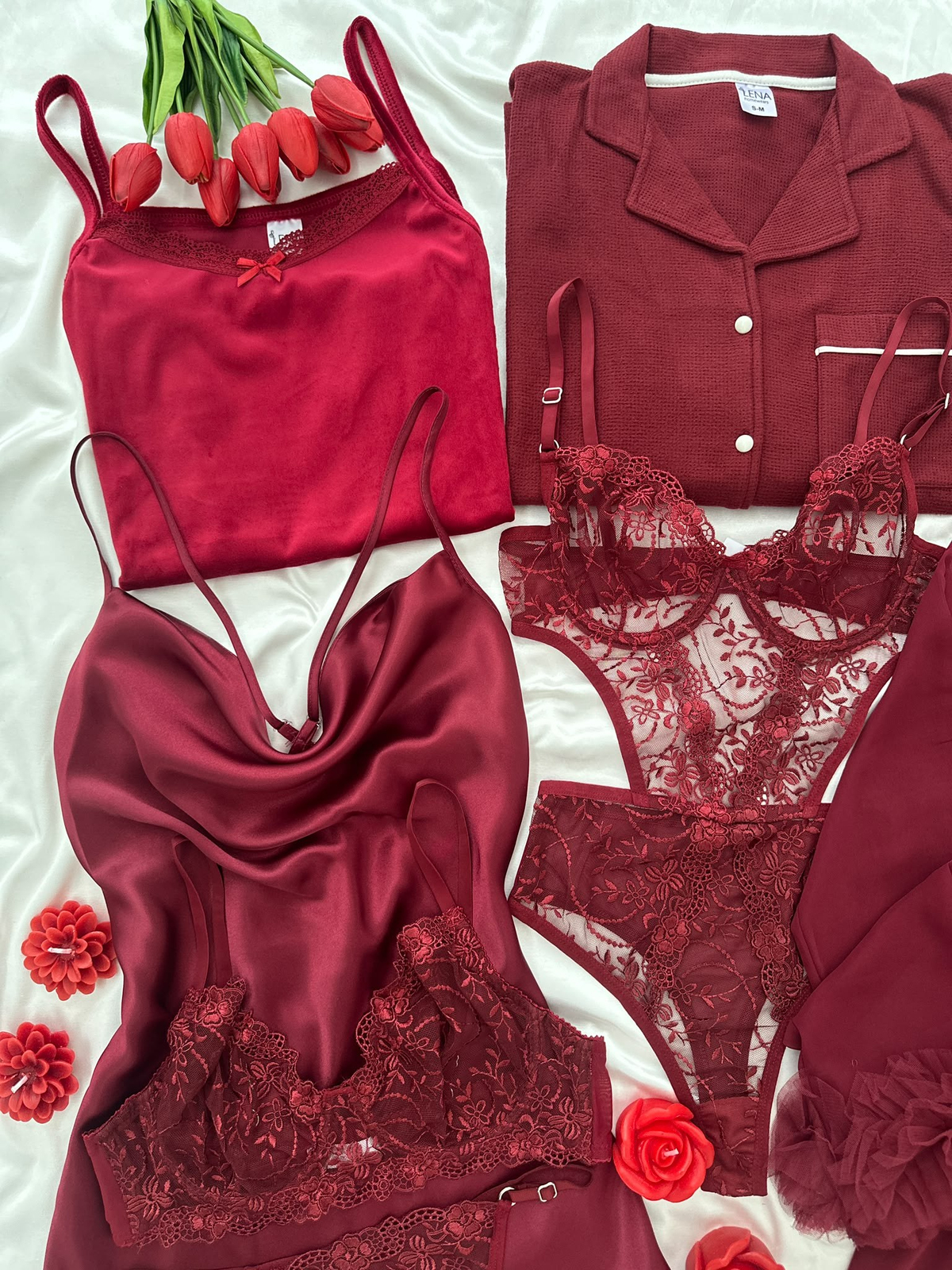 Bordo Excellent 11 Parça Lüks Çeyiz Seti
