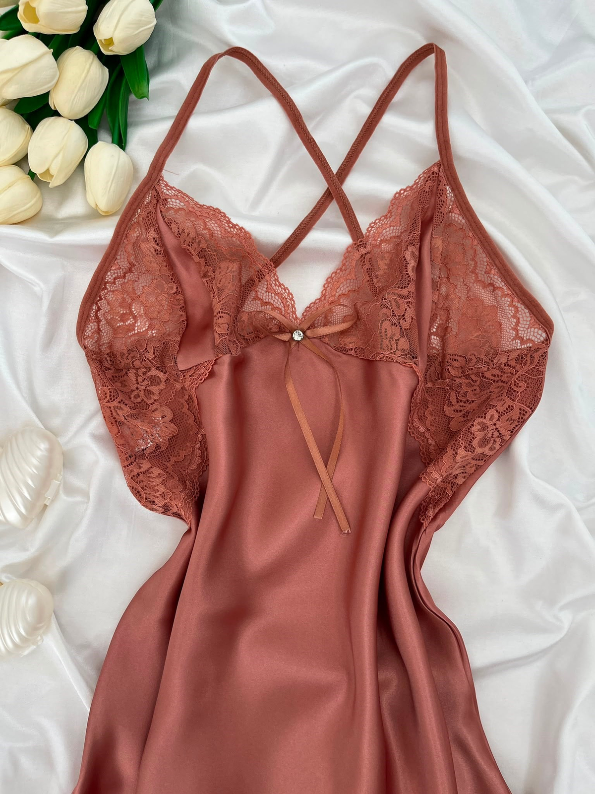 Bronz Beauty Saten Takımı