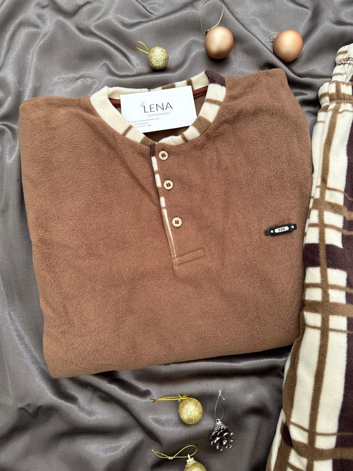 Coffe Polar Erkek Uzun kollu Pijama Takımı