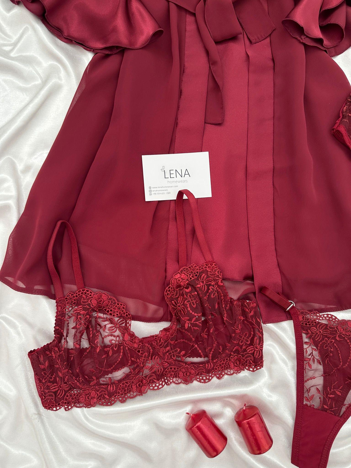 Eşsiz Bordo 7'li Çeyiz Seti