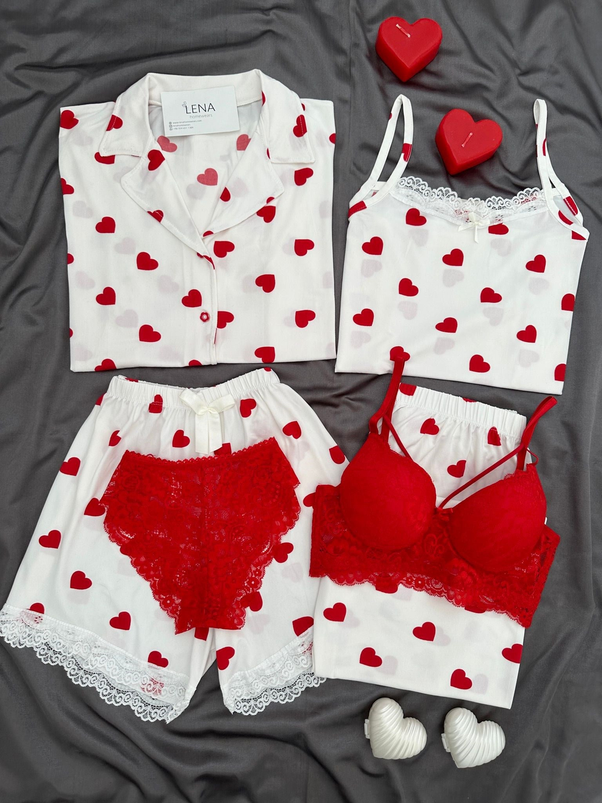 Kalp Döngüsü 6'lı Pijama & Çamaşır Seti