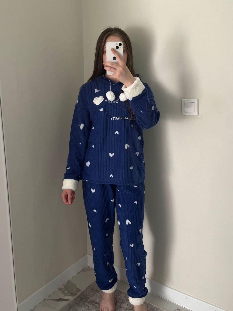Lacivert Kalpler Pijama