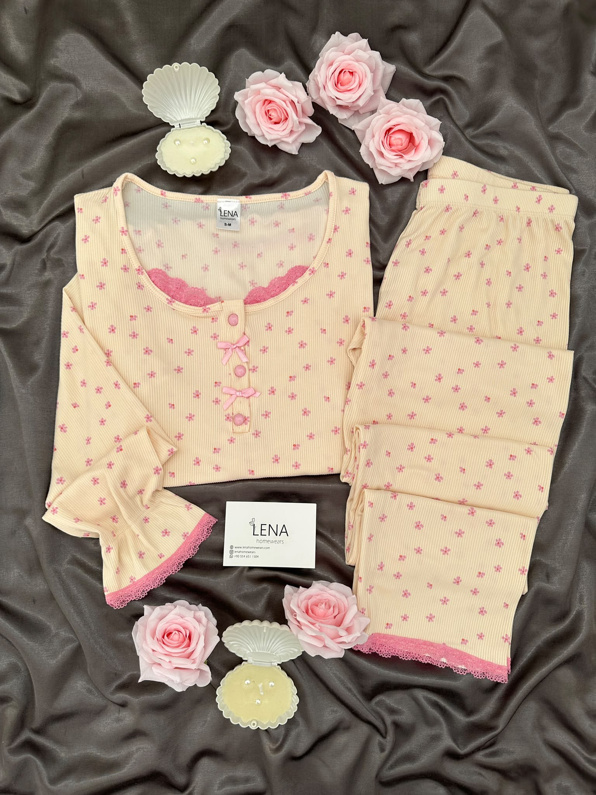 Mini Papatya Uzun Kollu Berlin Pijama Takımı