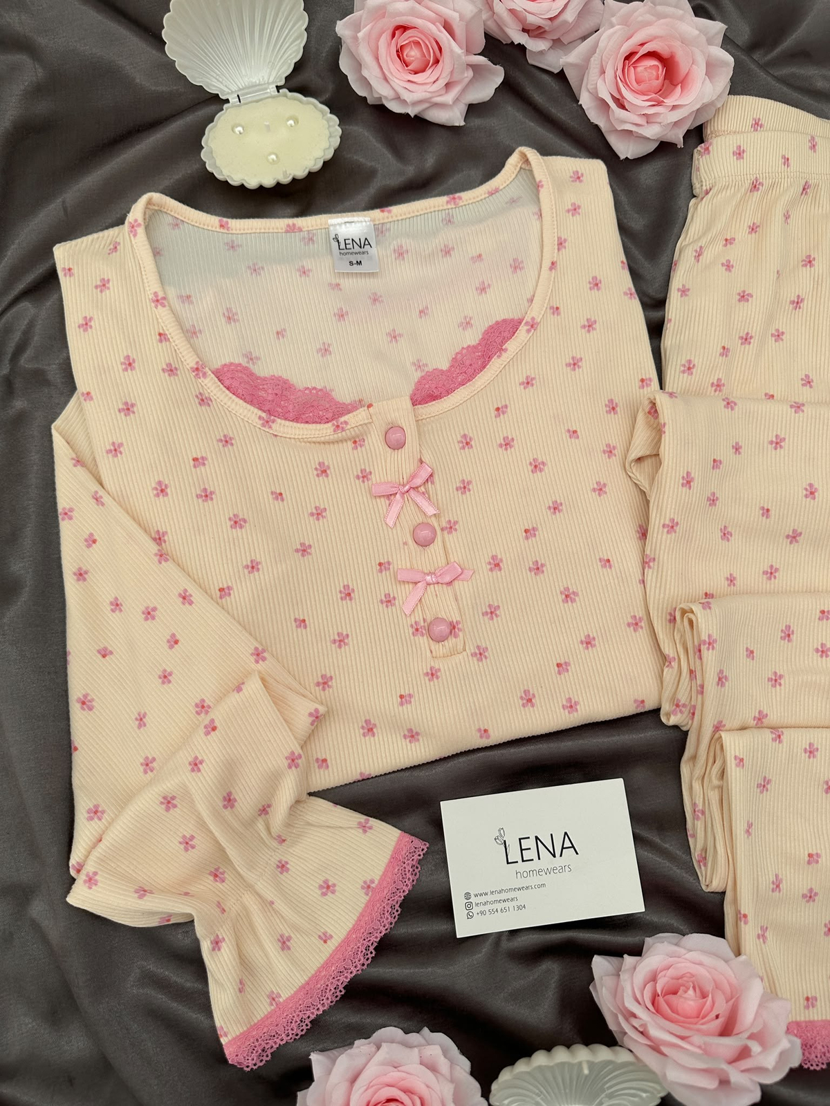 Mini Papatya Uzun Kollu Berlin Pijama Takımı