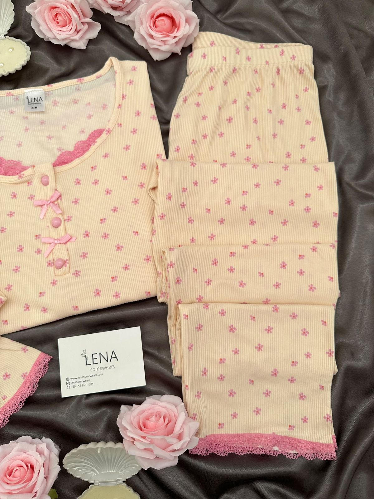 Mini Papatya Uzun Kollu Berlin Pijama Takımı