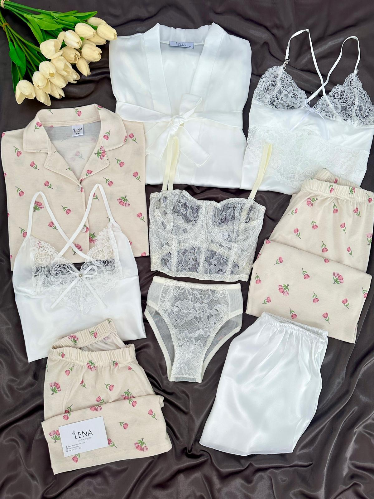 Müberra 9 Parça Özel Gelin Çeyiz Seti