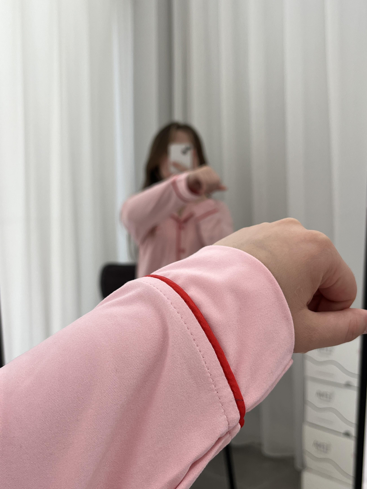 Pembe Kalp Desenli Dörtlü Pijama Seti