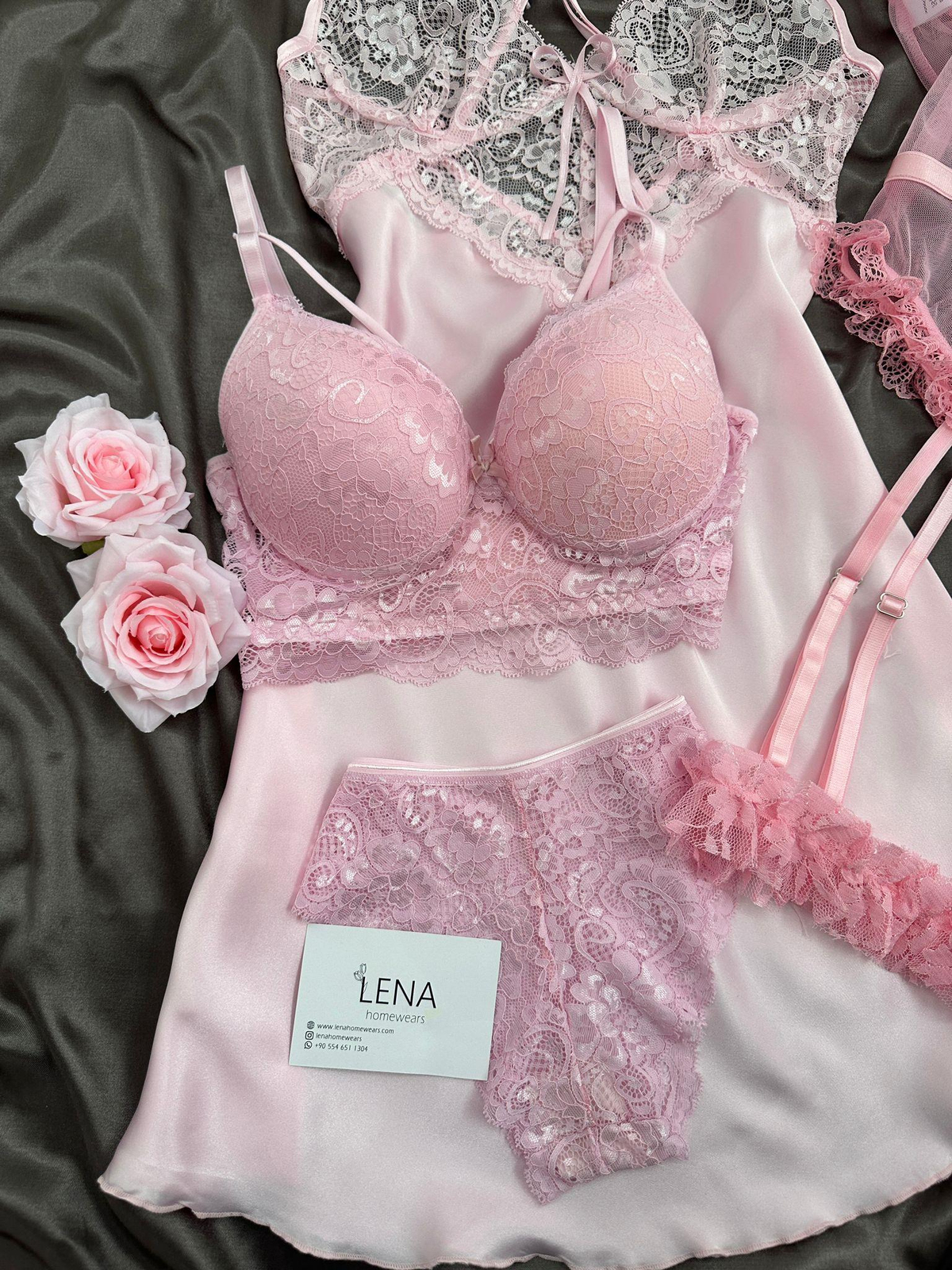 Pembe Pandora 7'li Çeyiz Seti