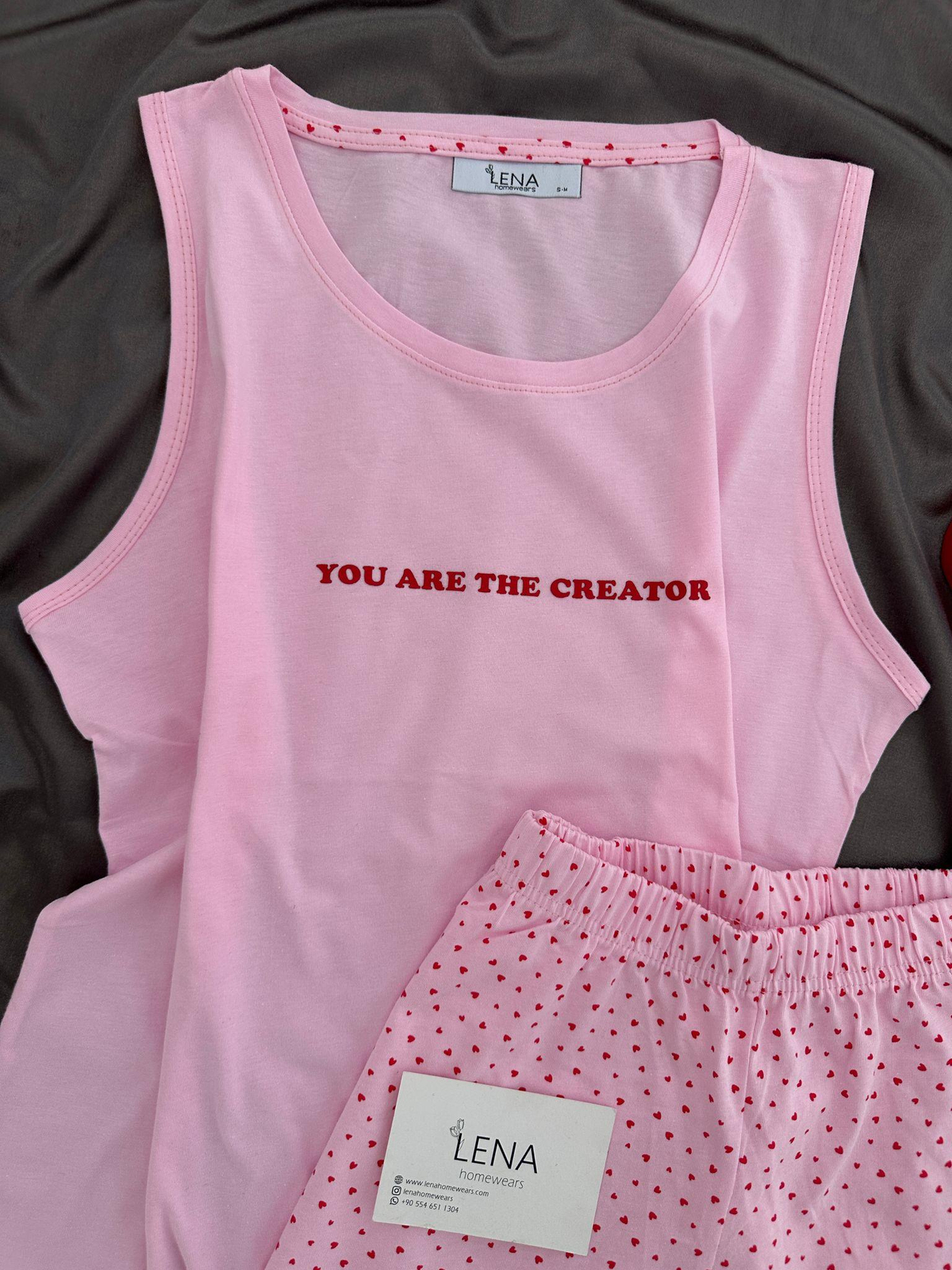 Pembe Spring Şortlu Pijama Takımı