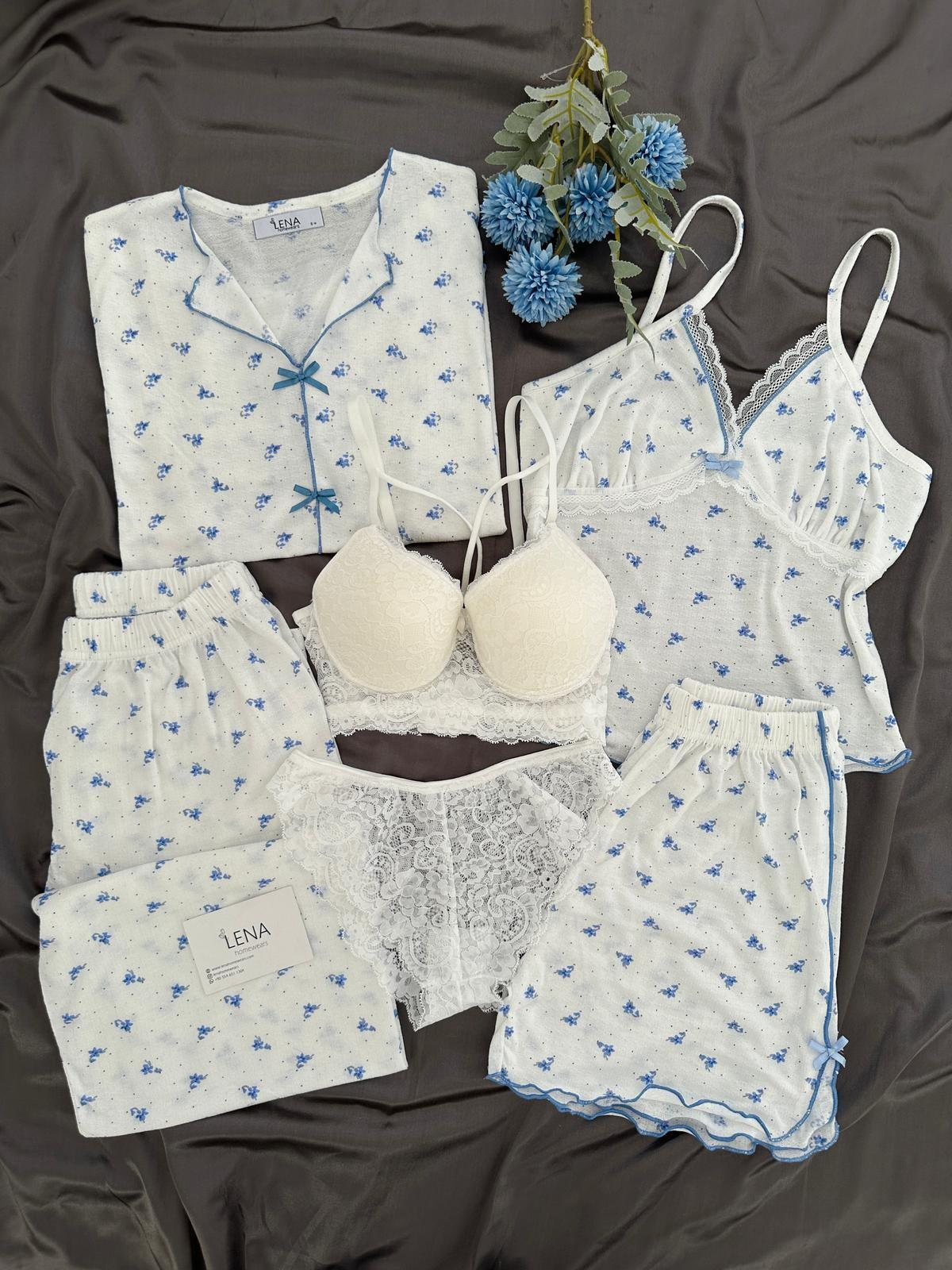 Pureks Mavi 6’lı Pijama Seti