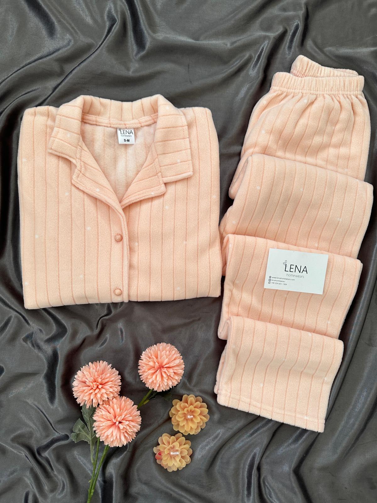 Somon Benek Deaenli Polar Pijama Takımı