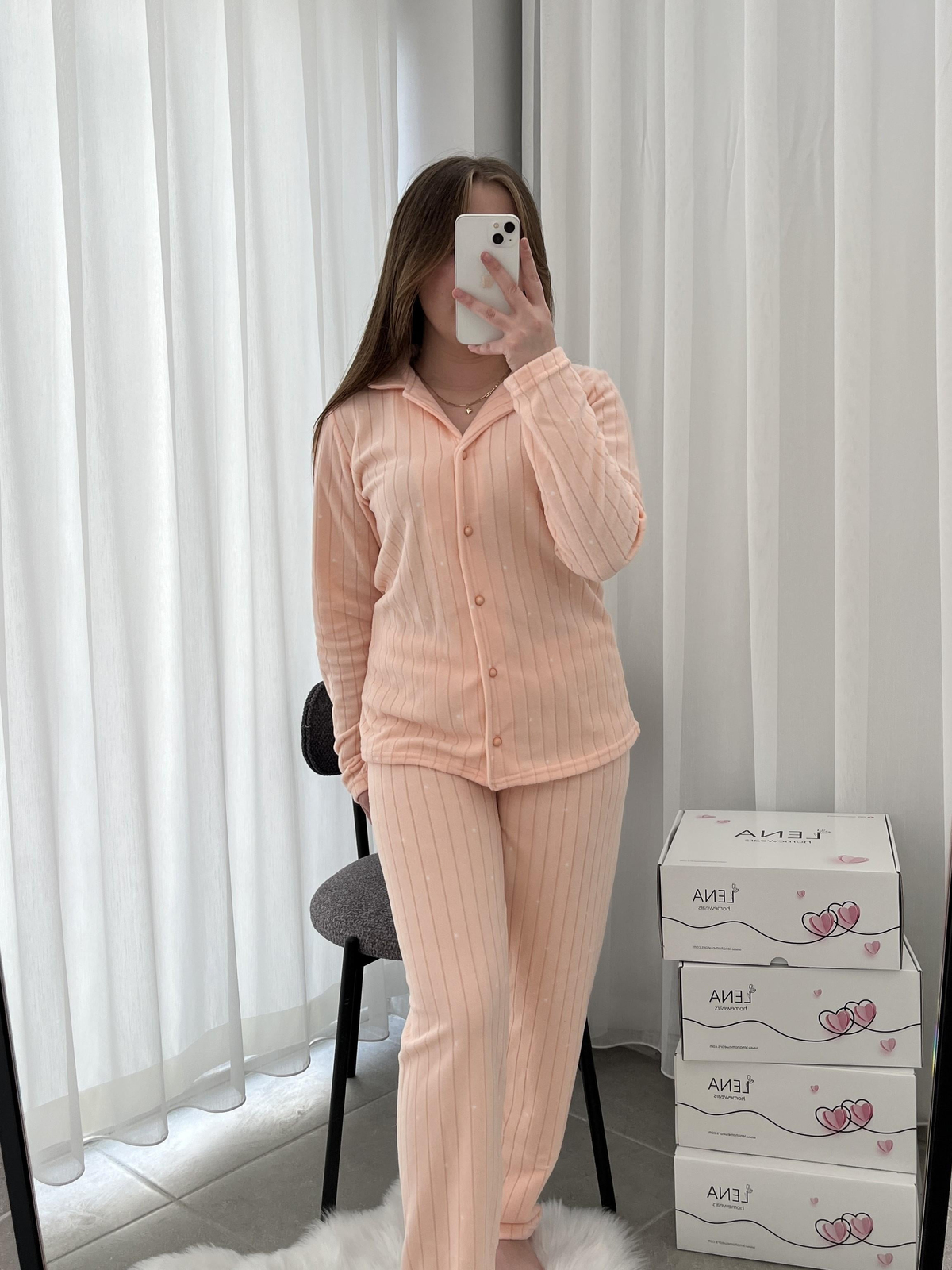Somon Benek Dörtlü Polar Pijama Seti