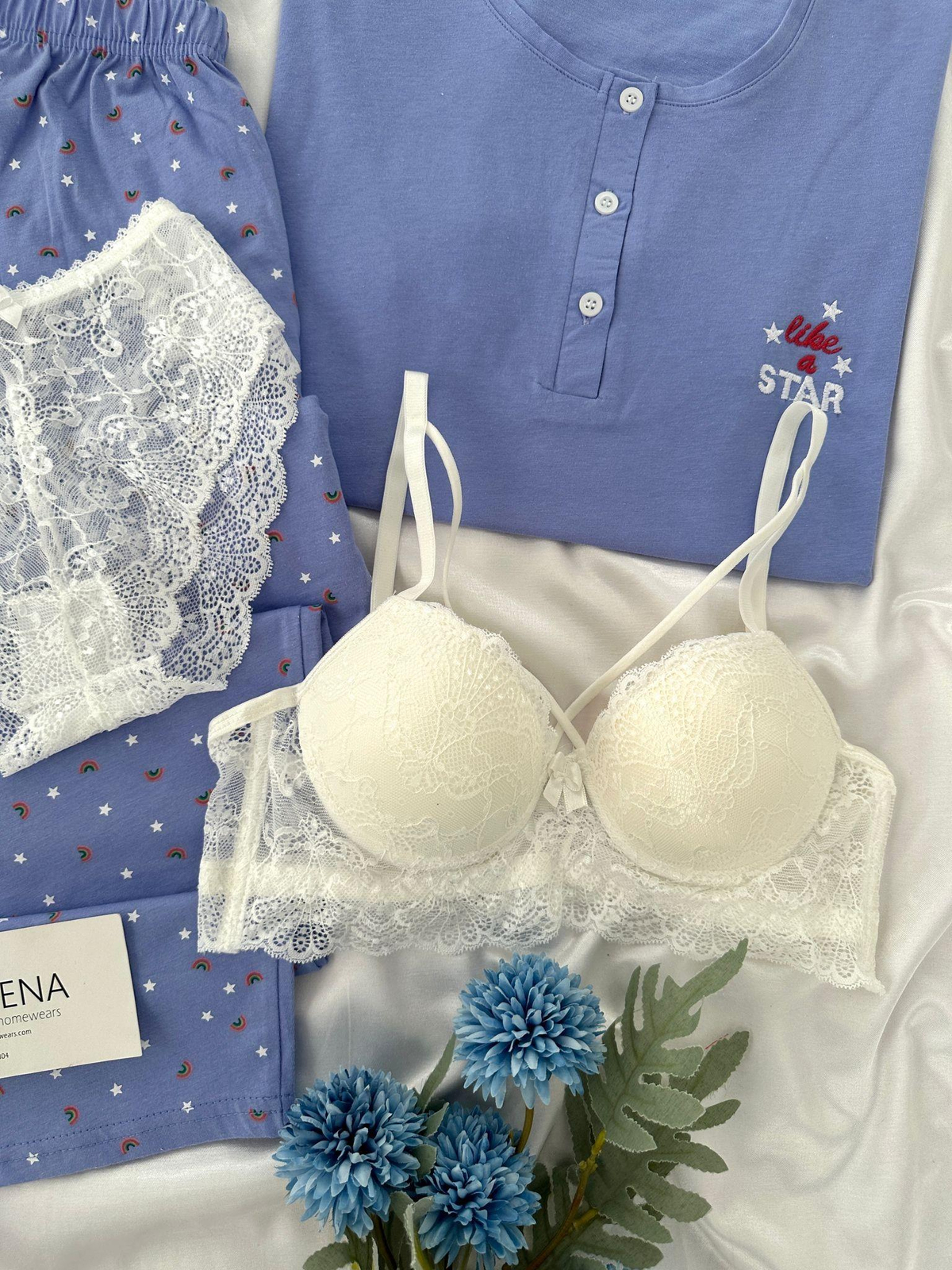Starling Dörtlü Kısa Kollu Pijama Takımı 