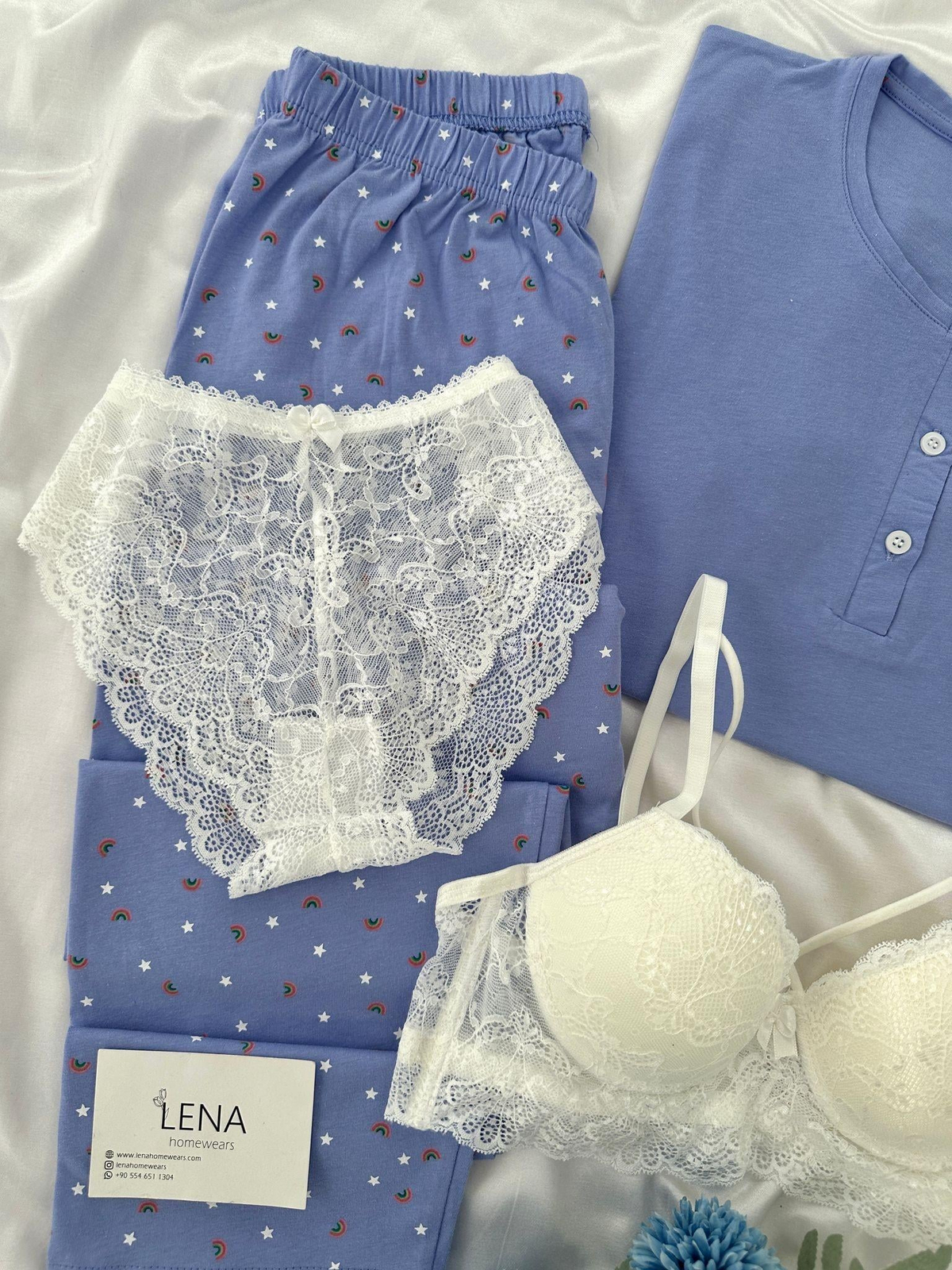 Starling Dörtlü Kısa Kollu Pijama Takımı 