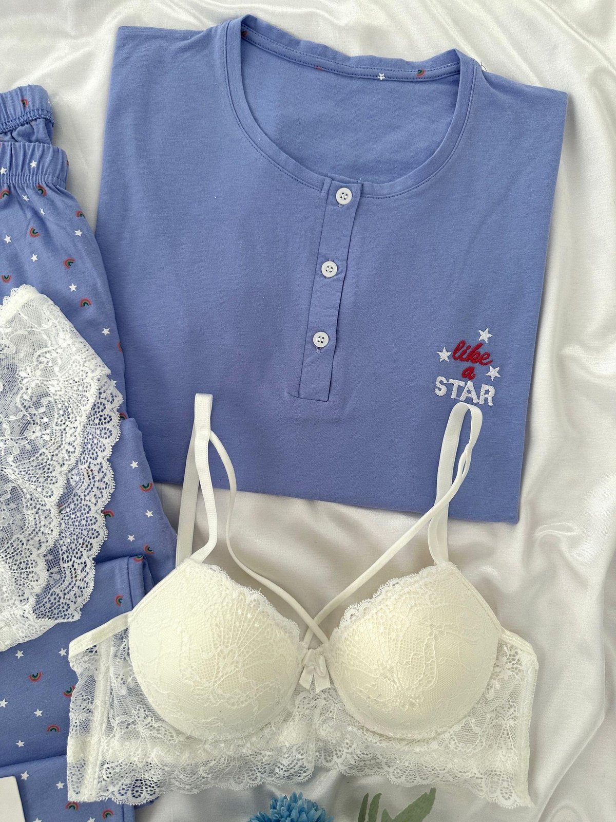Starling Dörtlü Kısa Kollu Pijama Takımı 