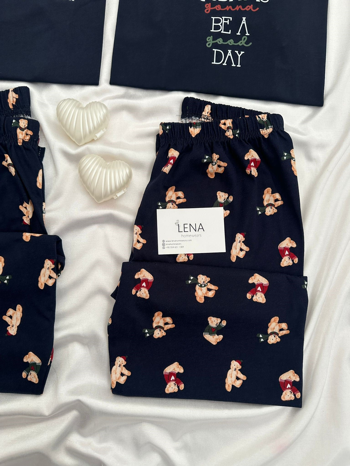 Tatlı Bear Çift Pijama Seti