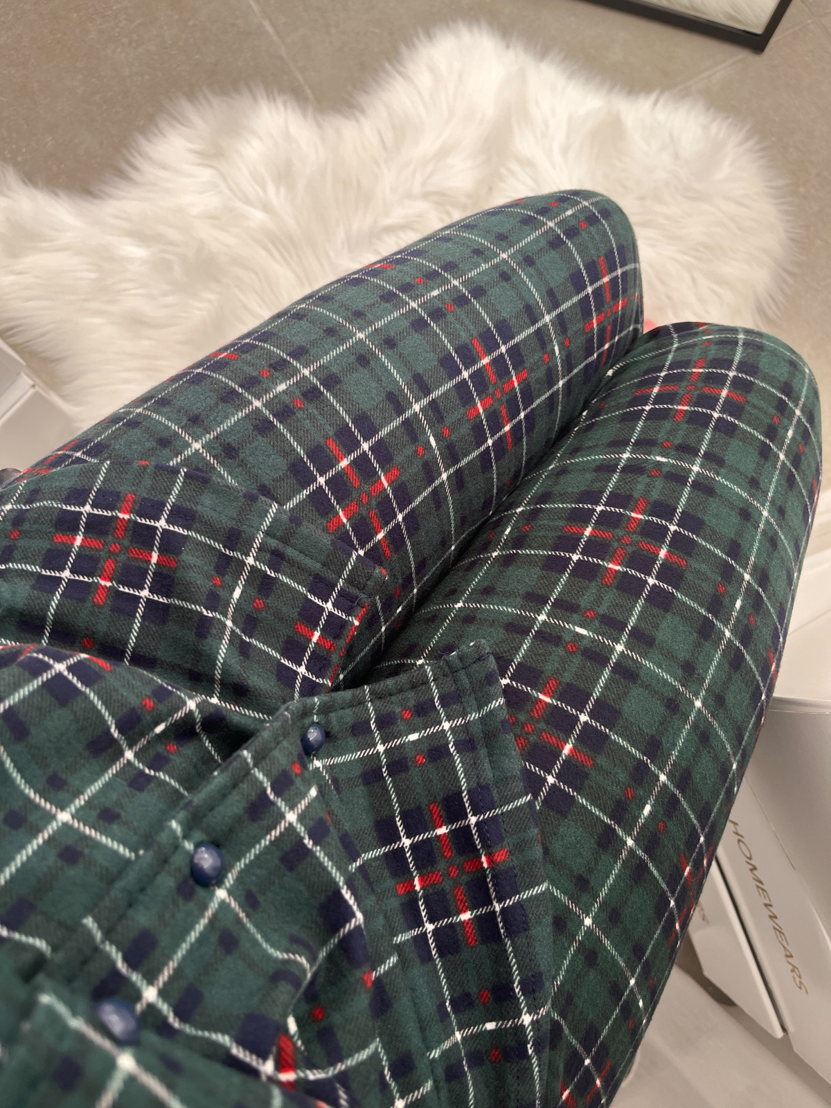 Yeşil Ekose Desenli 4'lü Termosoft Pijama Takımı