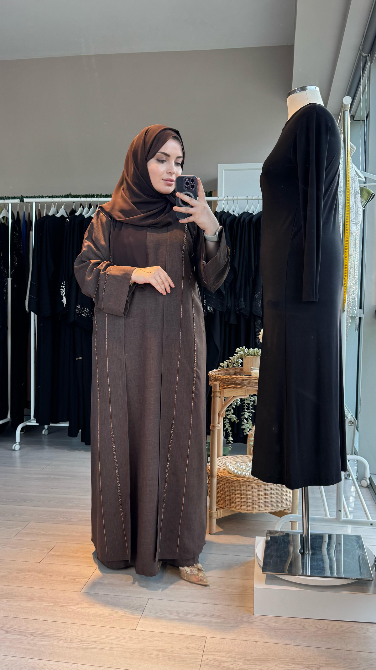 Içlik şal abaya keten kumaş el işçiliği
