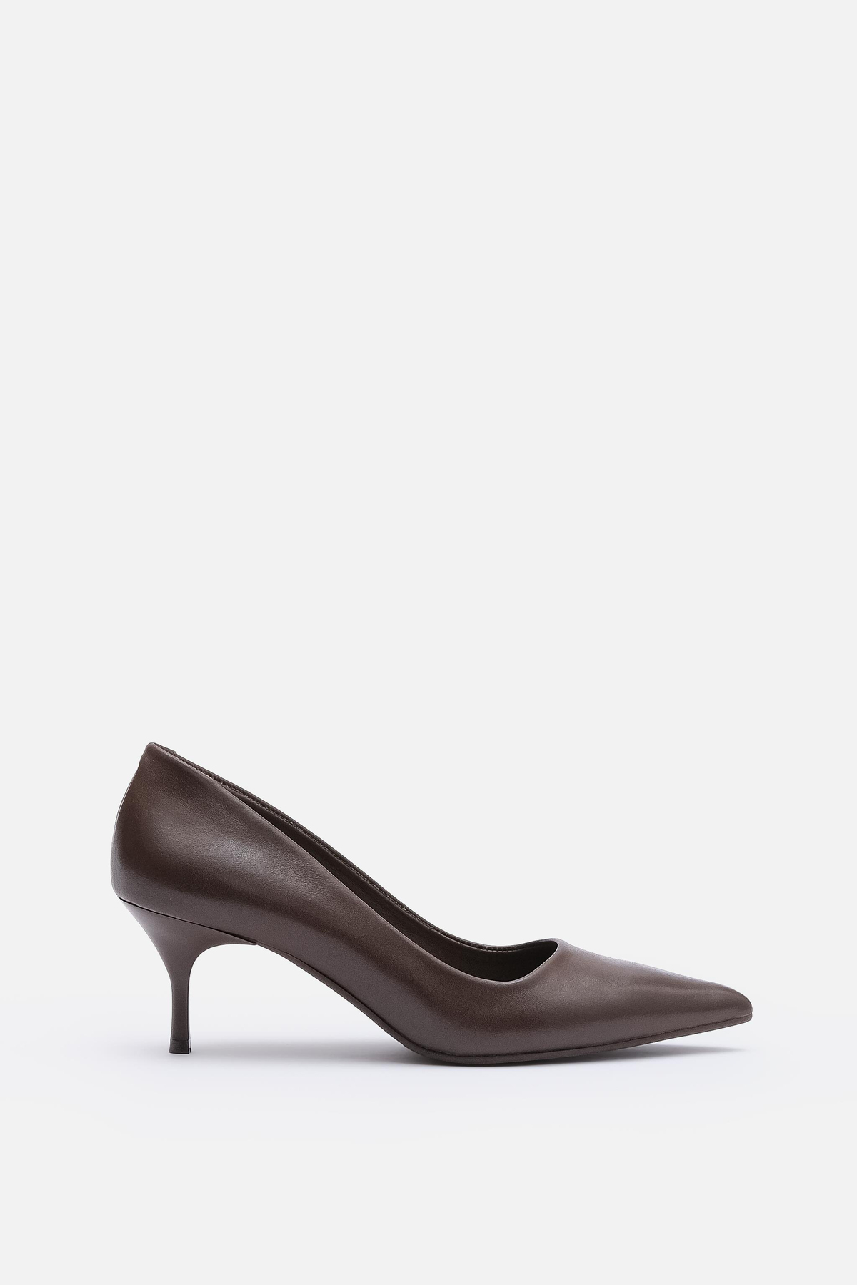 BESTYLE  Classico Series Gerçek Dana Derisi Kahve Stiletto