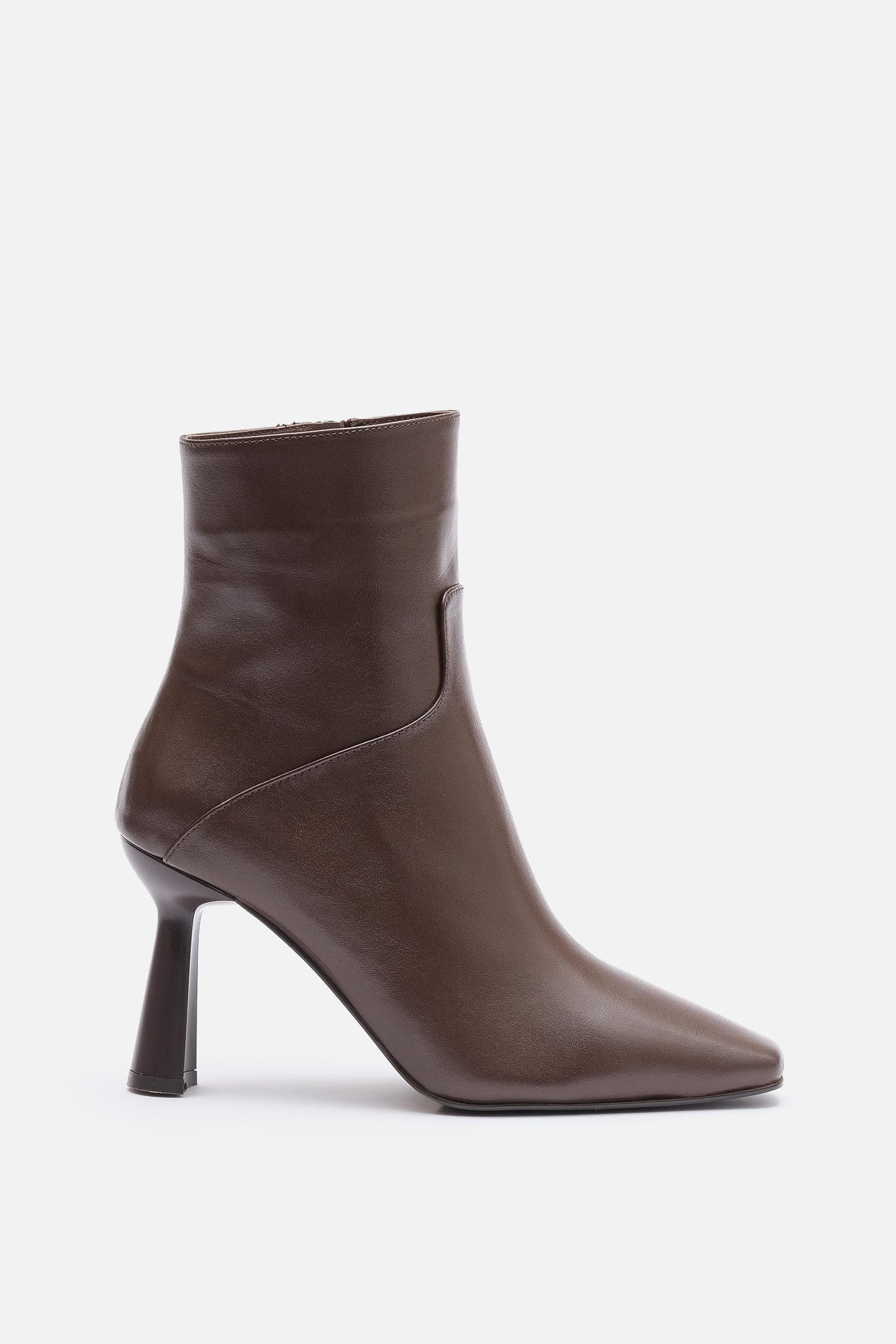 Bestyle Hollow Wedge Kadın Kahve Gerçek Deri Topuklu Bot