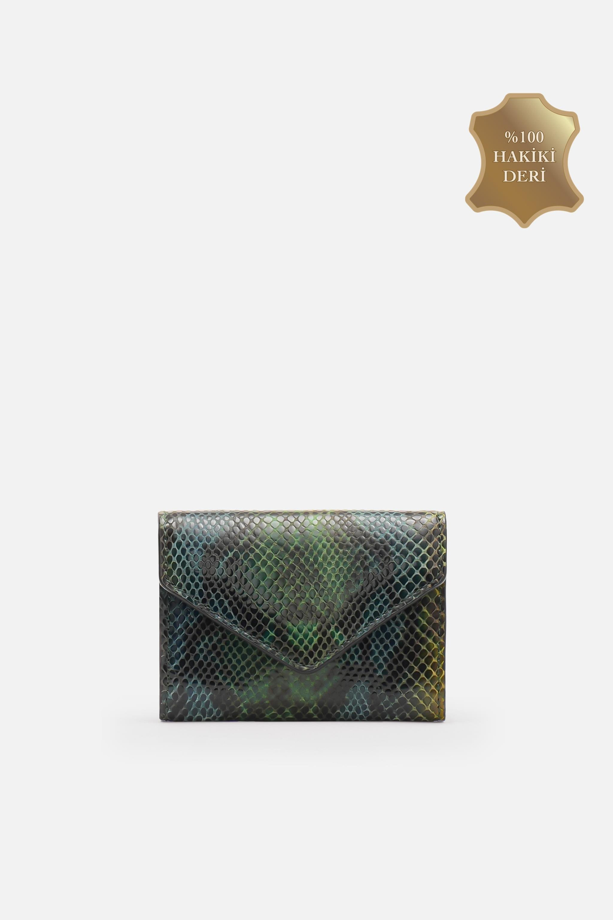 MAFİ Python Verde Croco %100 Hakiki Deri Kadın Cüzdan