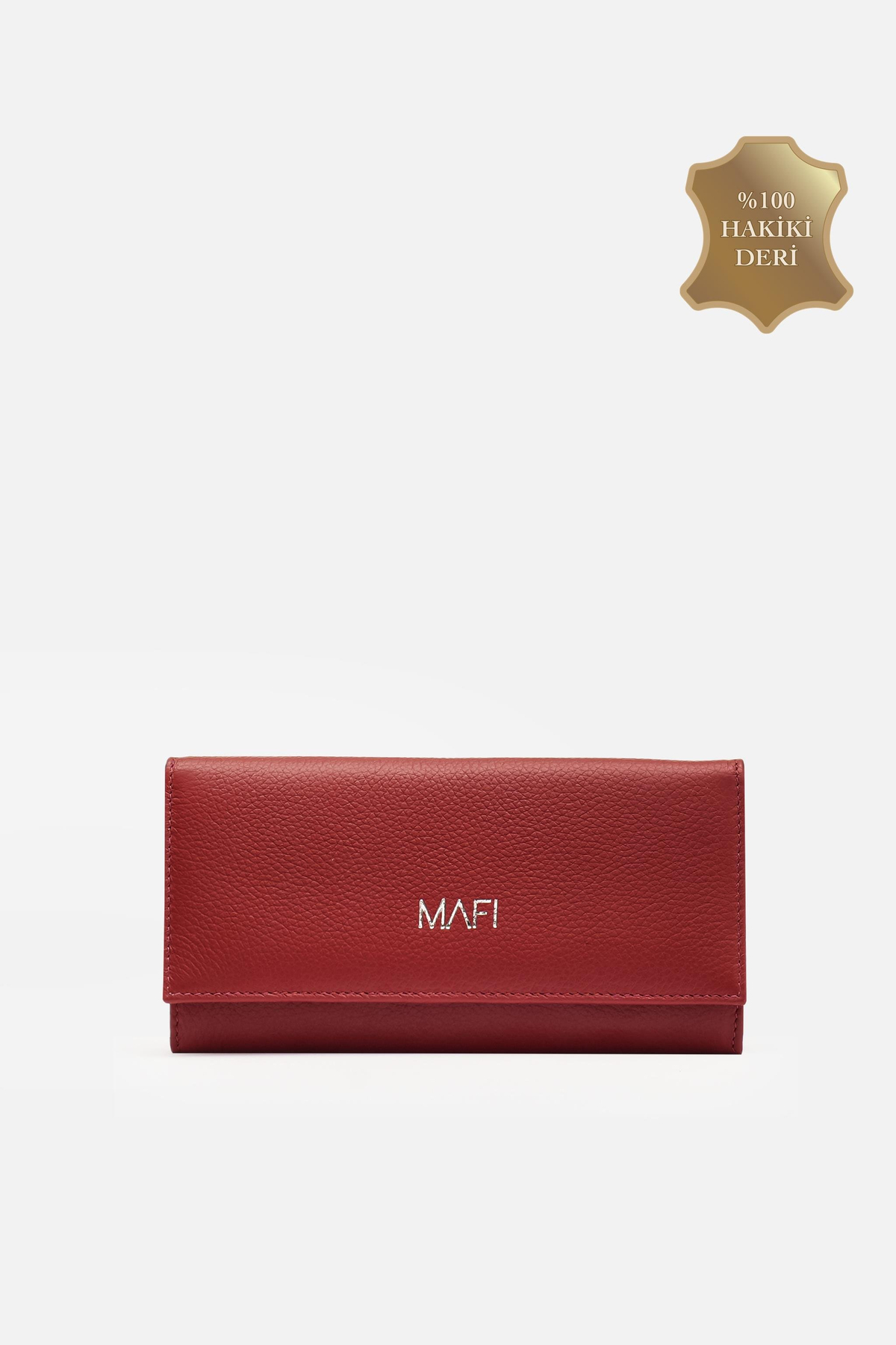 Mafi Ram %100 Hakiki Deri Kadın Kırmızı Cüzdan 