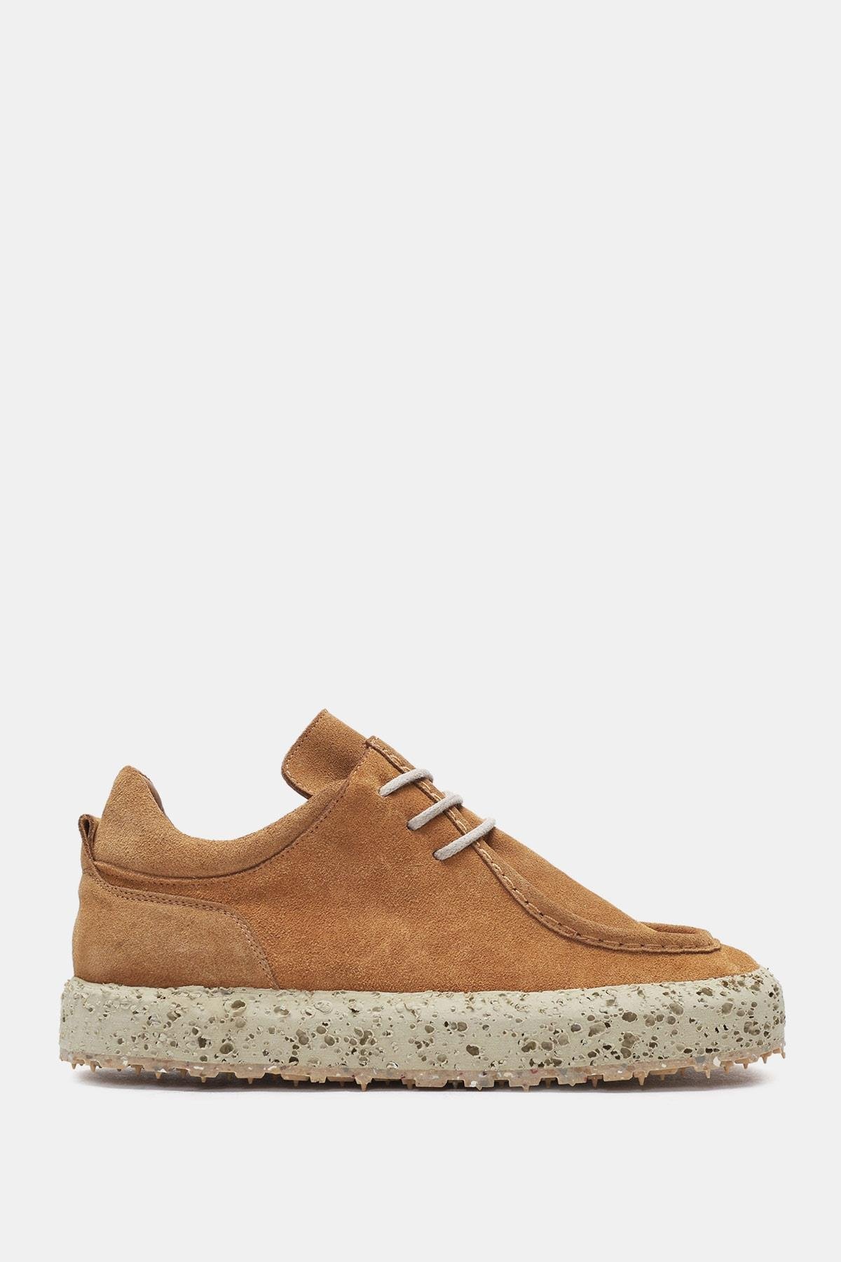 Paris Kadın Taba Gerçek Süet Deri Sneaker