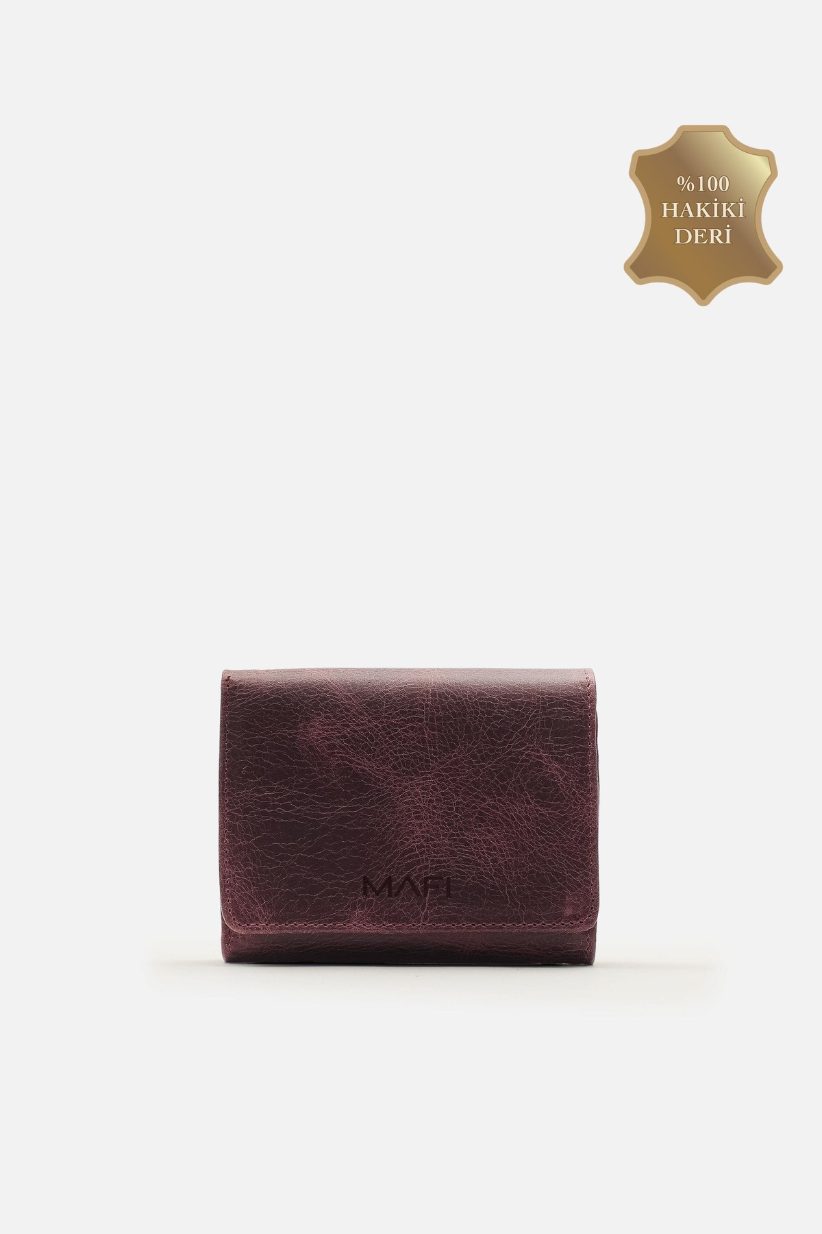 Mafi Magnetic Hakiki Deri Bordo Mıknatıslı Unisex Cüzdan – Zarif ve Güvenli Tasarım