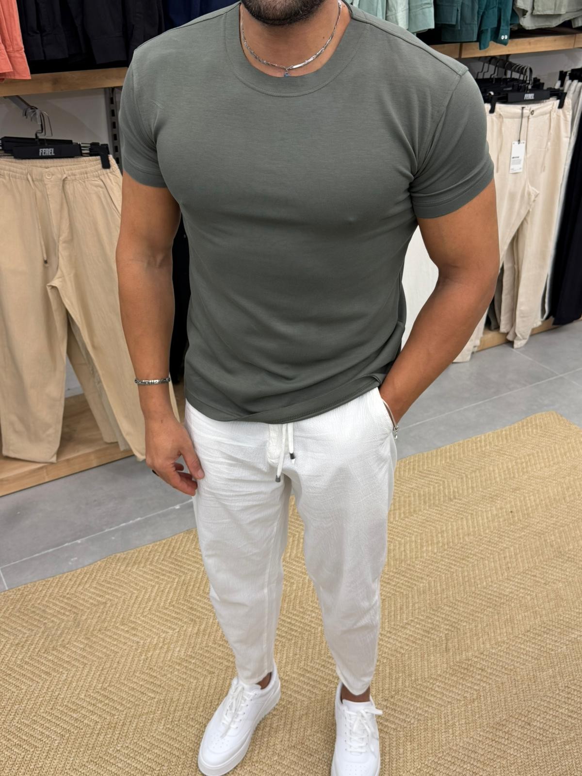 Ferel Modal Tshirt Yeşil