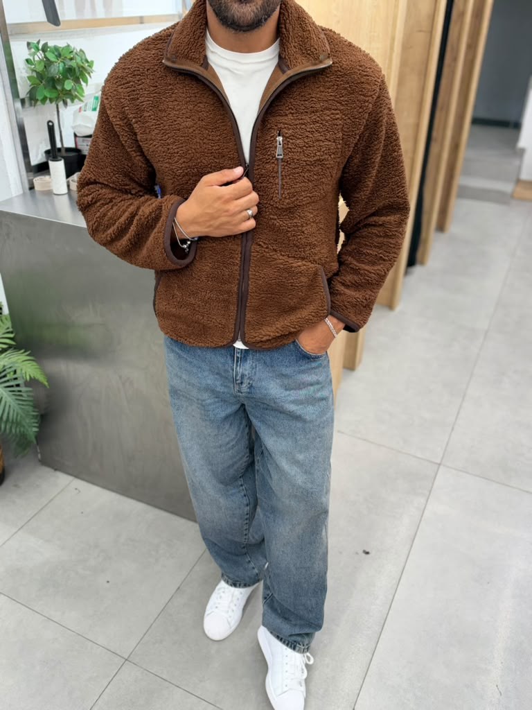 Ferel Peluş Ceket Kahve