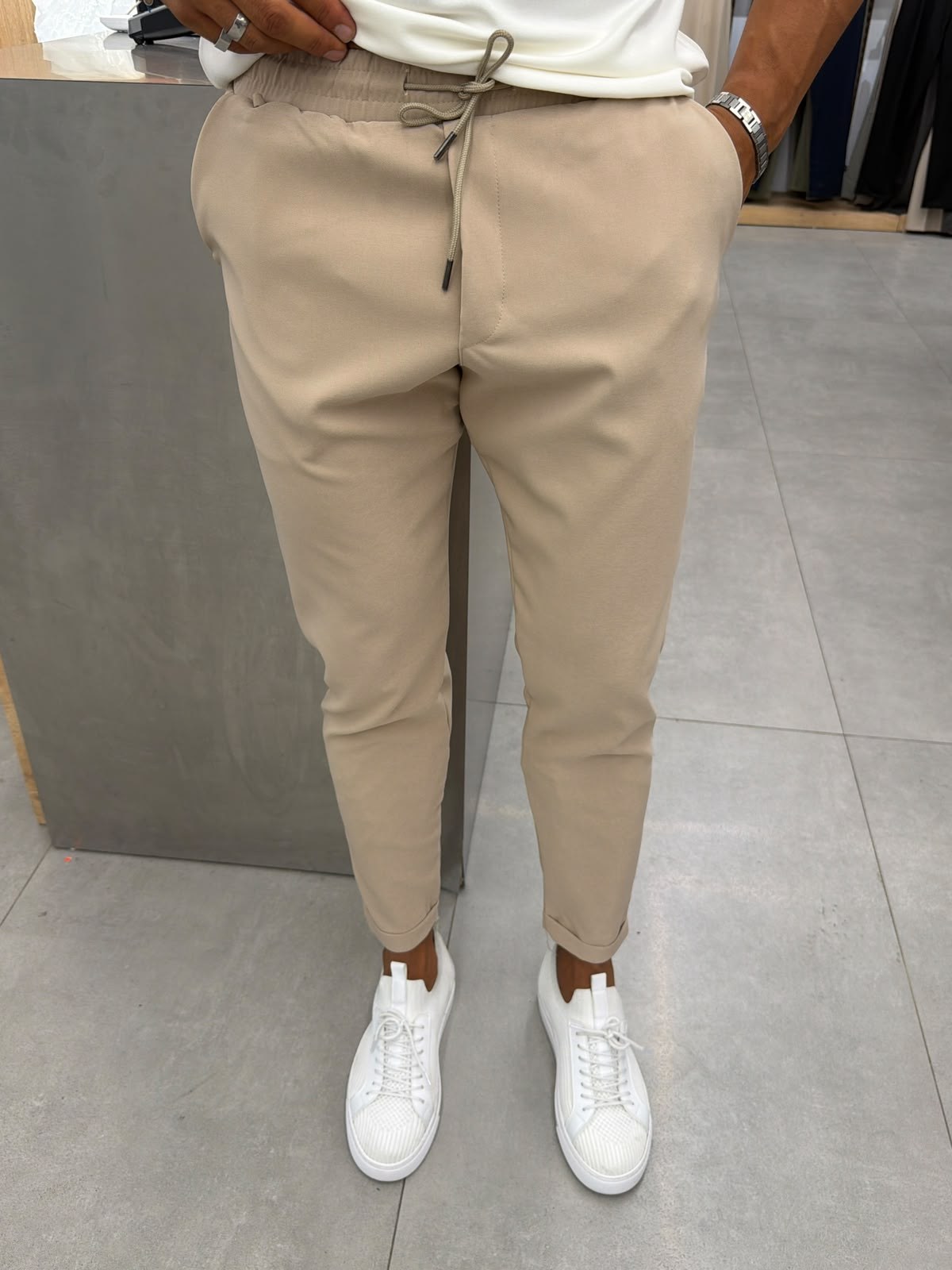 Marrakech Double Paça Pantolon Bej