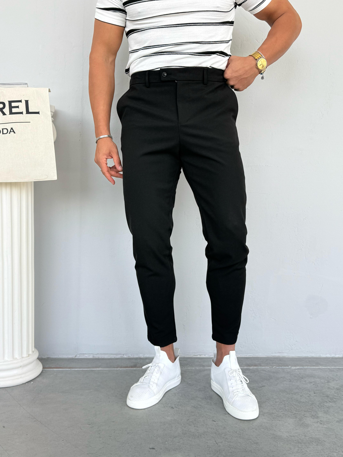 Slimfit Kumaş Pantolon Siyah