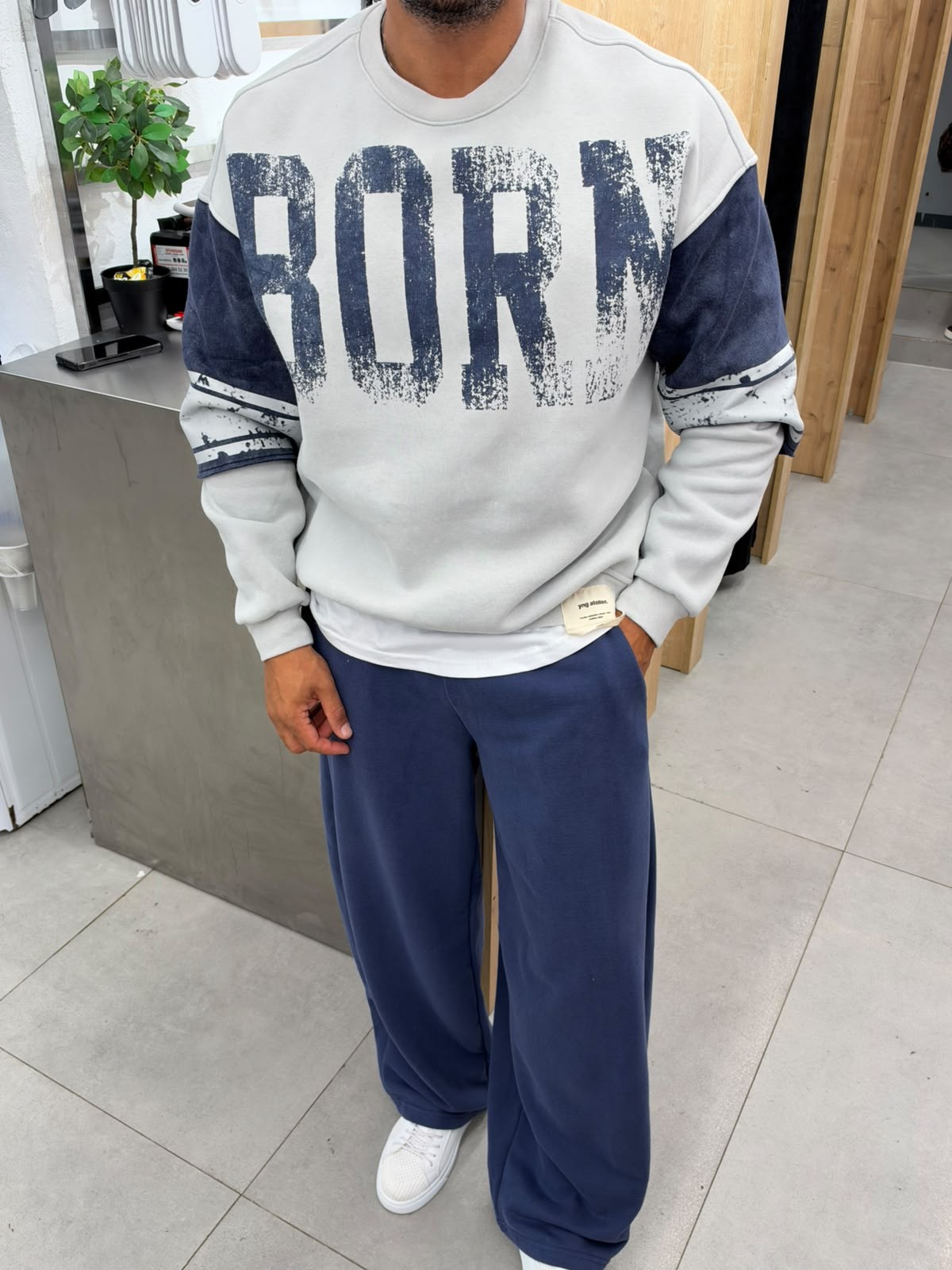 Vamos Yıkamalı Sweatshirt Gri