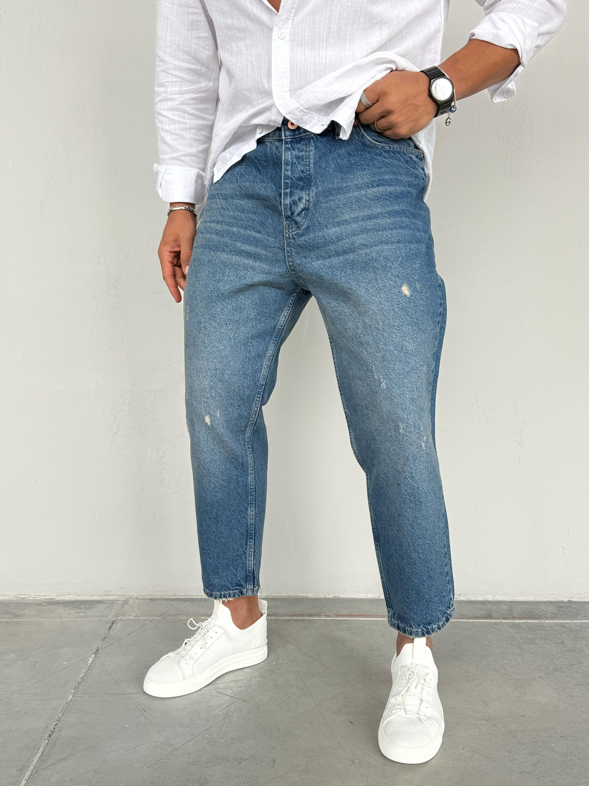 We11 Boyfriend Jean Mavi