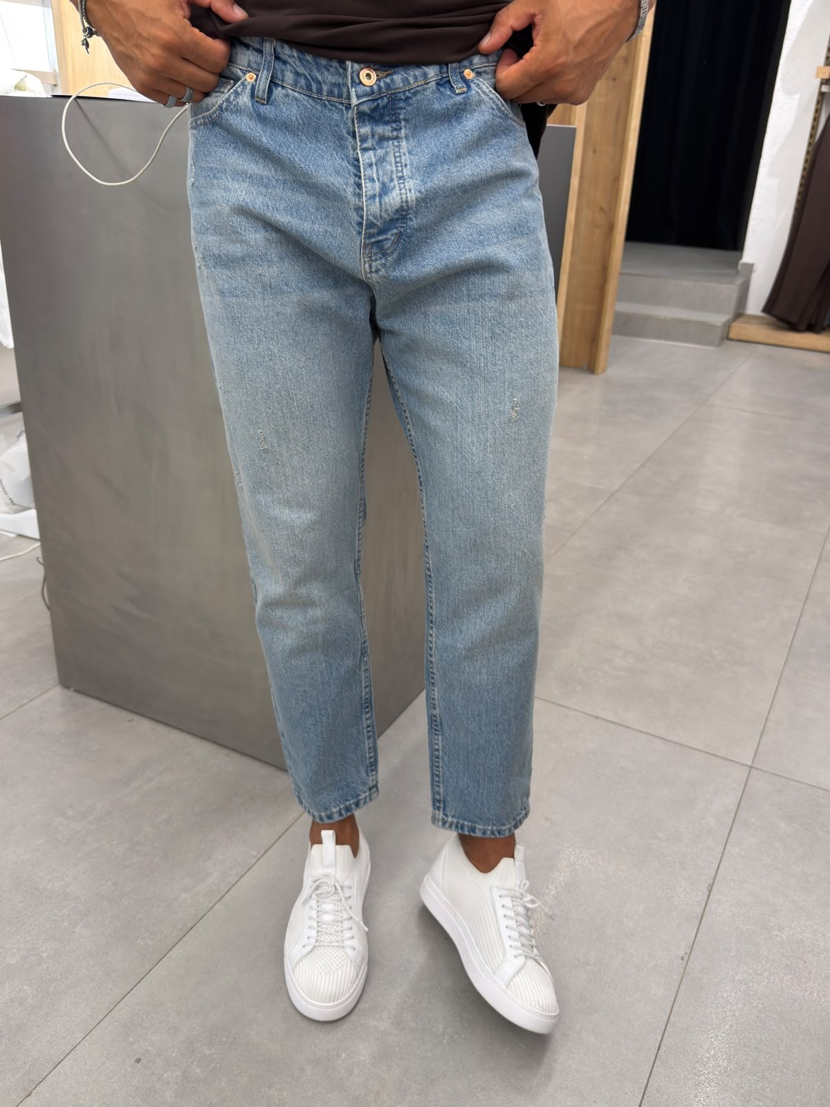 We11 Boyfriend Jean Yıkamalı Mavi