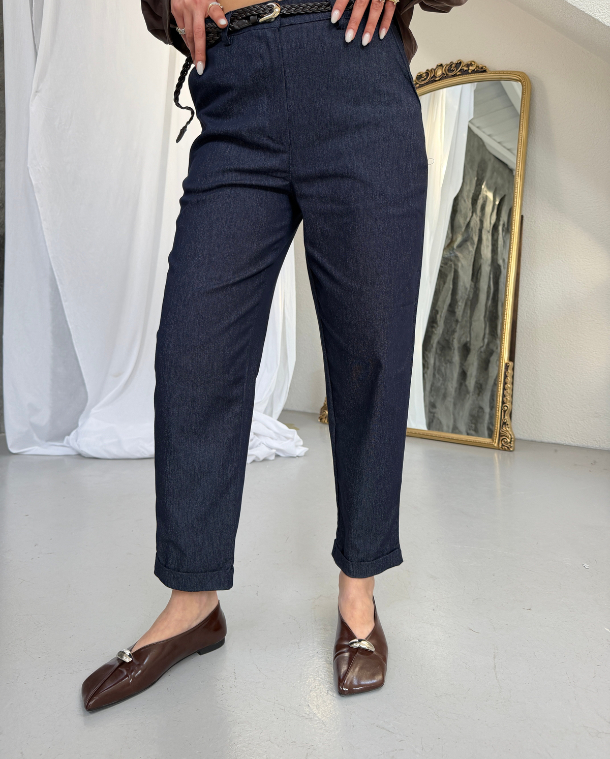 Marka Model Kemerli Chino Likralı Pantolon