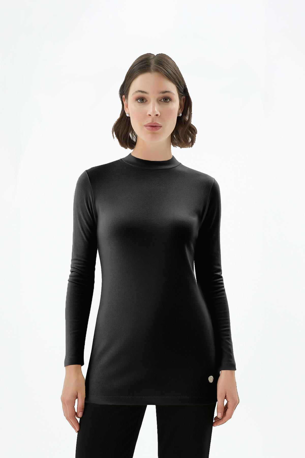 Tilda Uzun Kollu Slimfit Basic Body Siyah