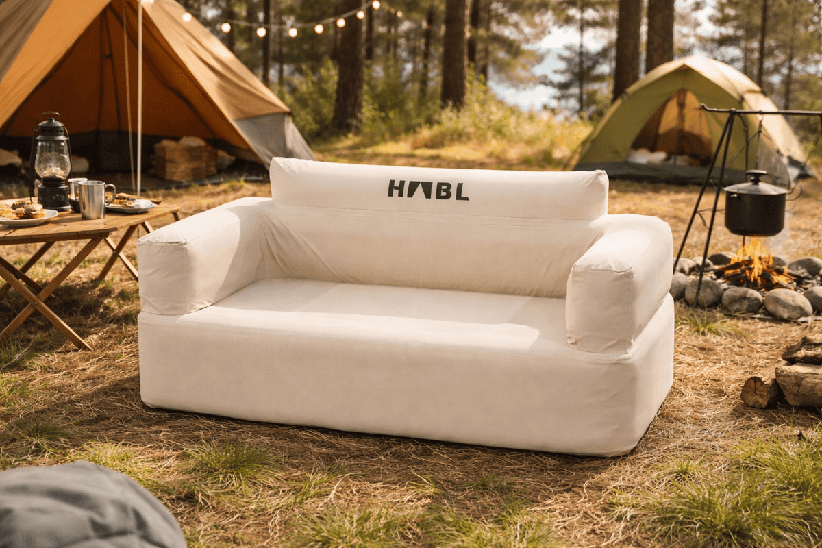 HABL Otomatik Şişme Kamp Koltuğu 4000mAh Şarjlı Su Tutmaz Premium Şişme Kamp Koltuğu 1000D Oxford Kumaş