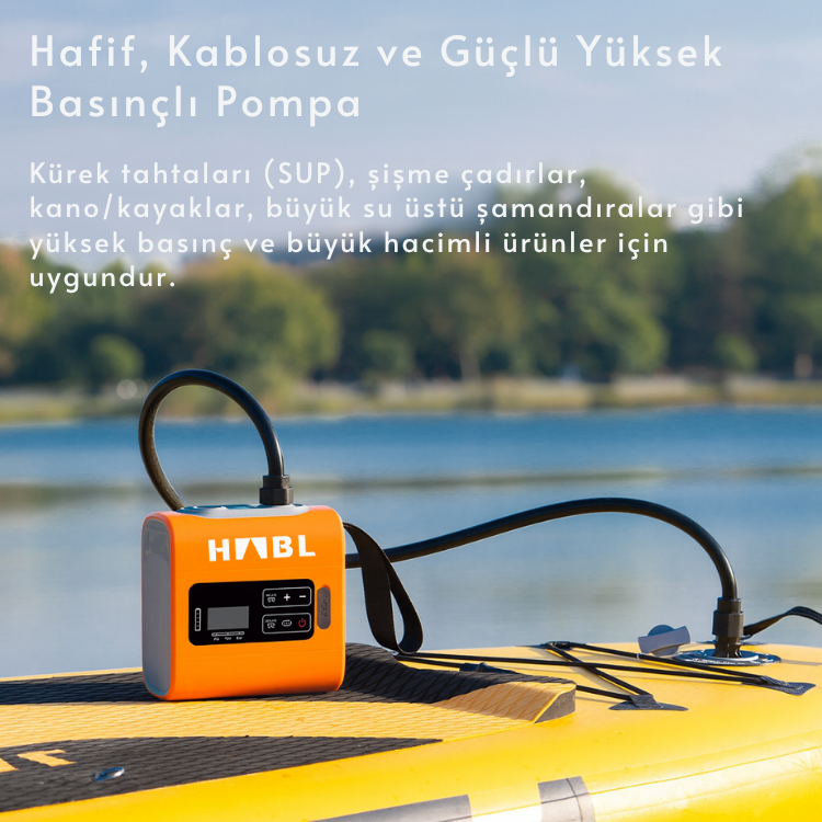 HABL Şarjlı Dijital Güçlü Hava Pompası - 22 PSI (1.5 BAR)
