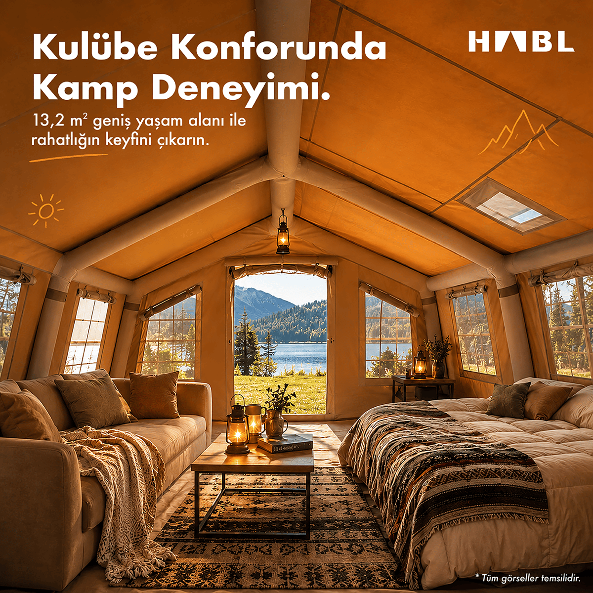 Habl Şişme Kamp Çadırı – 13.2 M2