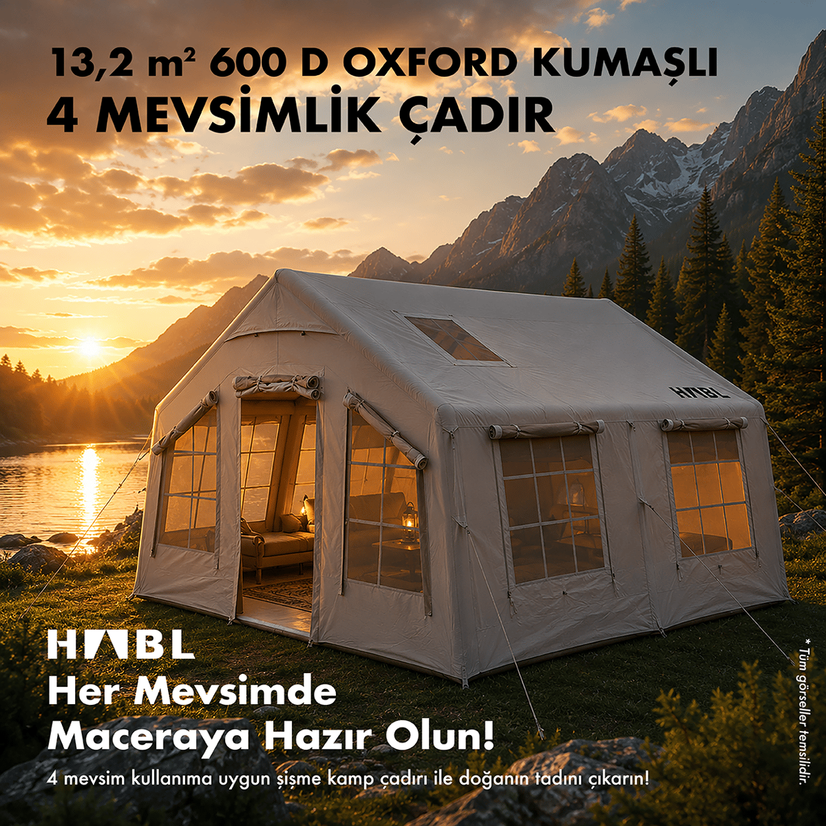 Habl Şişme Kamp Çadırı – 13.2 M2