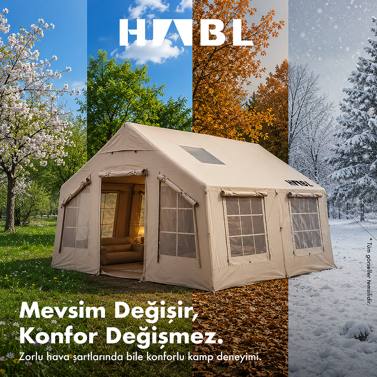 Habl Şişme Kamp Çadırı – 13.2 M2
