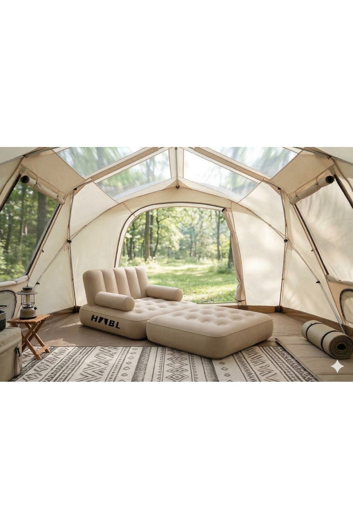 HABL Tek Kişilik 2si 1 Arada Şarjlı Şişme Koltuk ve Yatak 190x100x65