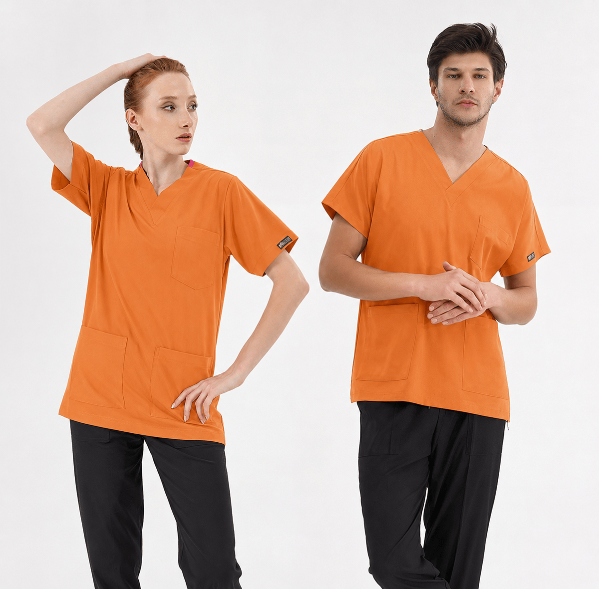 Orange Ochre Silva Lüks Likralı Tek Üst Forma