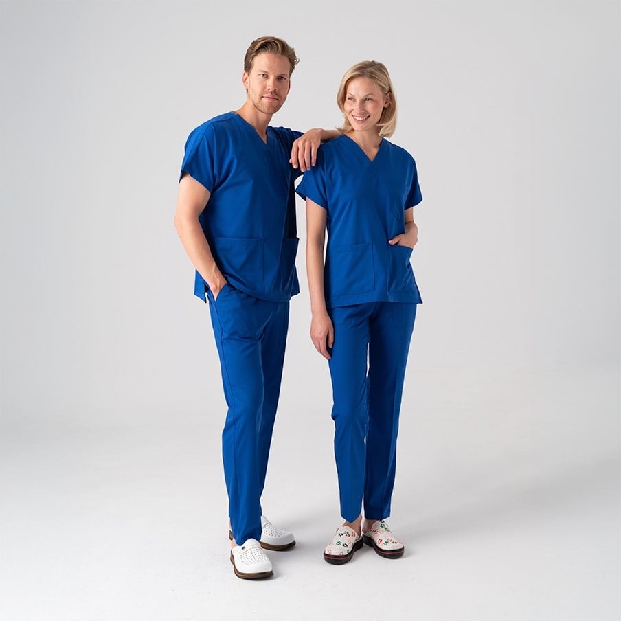 Saks Mavisi Dr. Greys Doktor Hemşire Medikal Scrubs Takım Best Likralı Kumaş