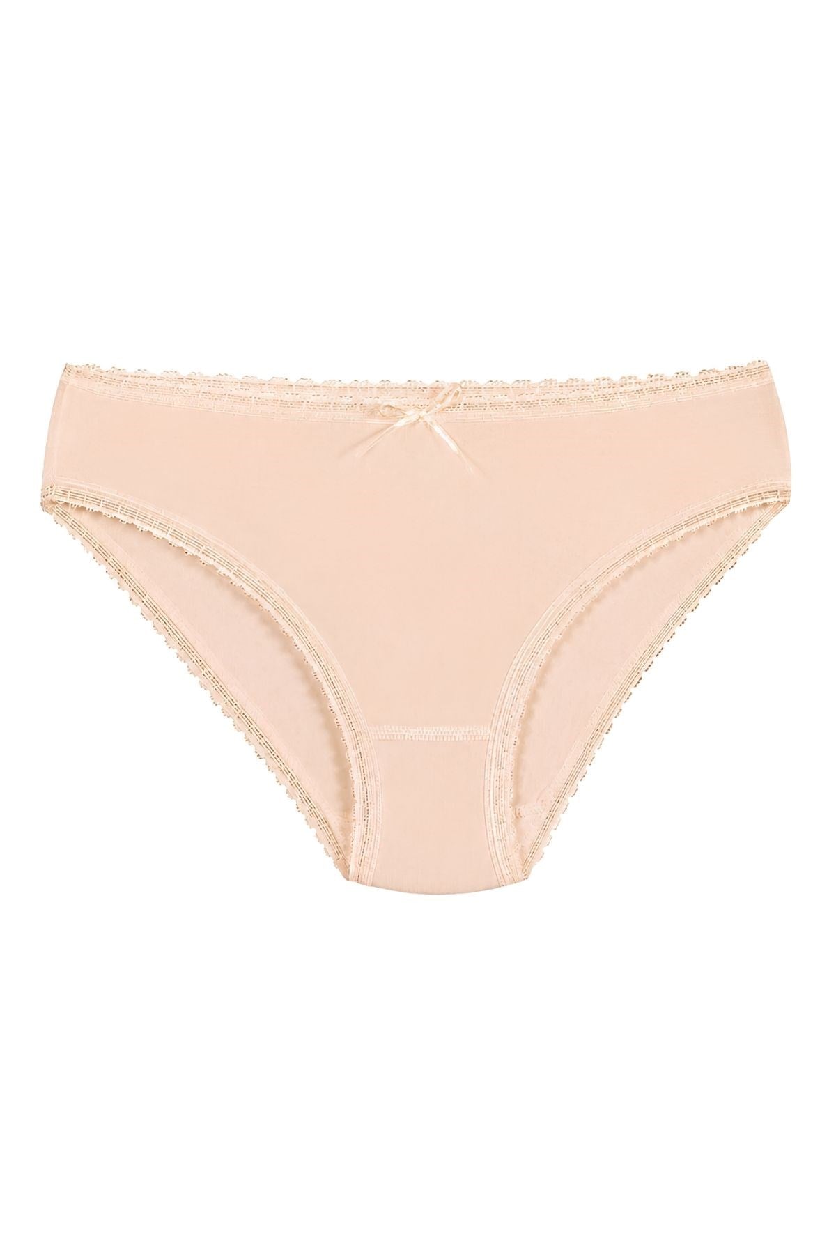 Bambu Dantelli Bikini Kadın Külot Ten 6lı Paket