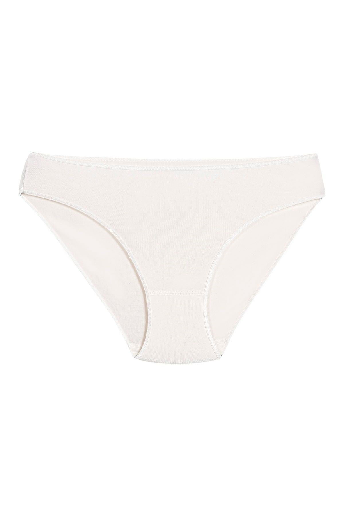 Bambu Süper İz Yapmaz Bikini Kadın Külot Ekru 6lı Paket