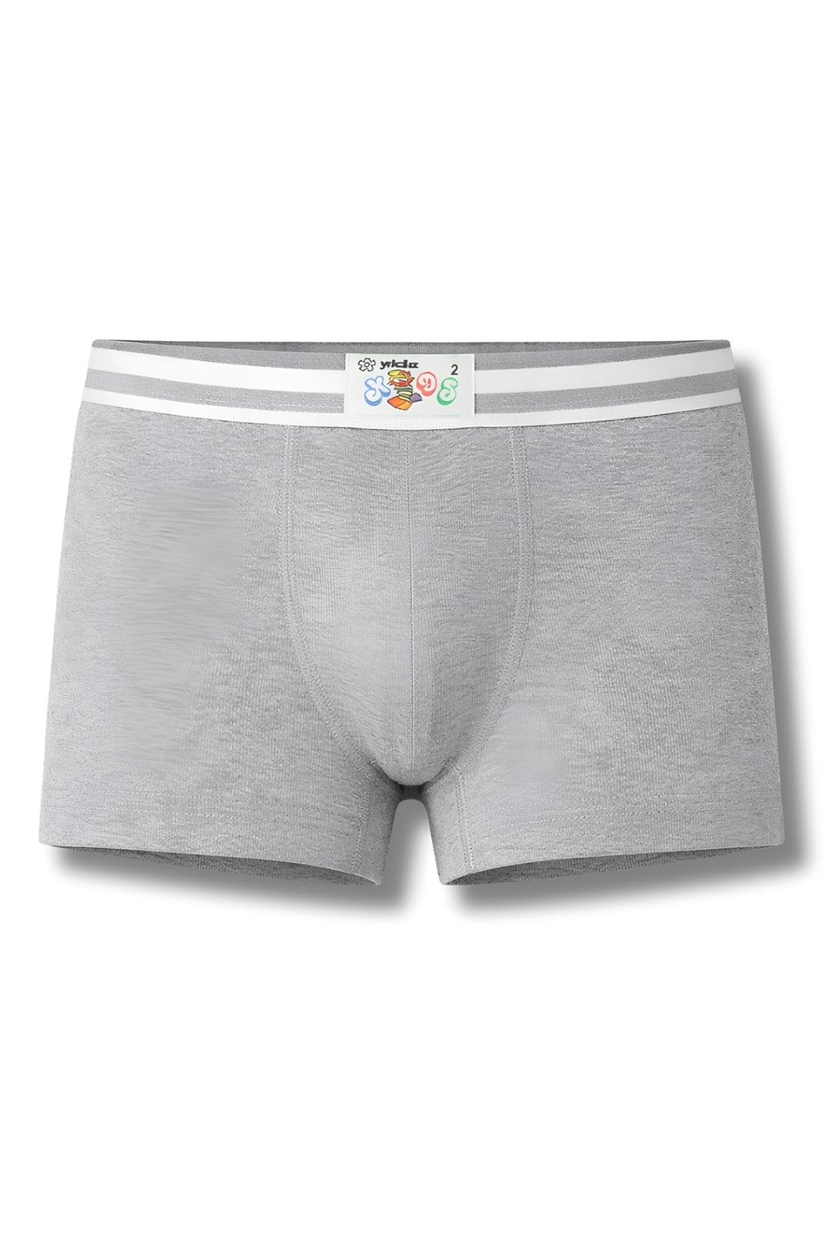 Erkek Çocuk Ribana Boxer Gri %100 Pamuk 3lü Paket