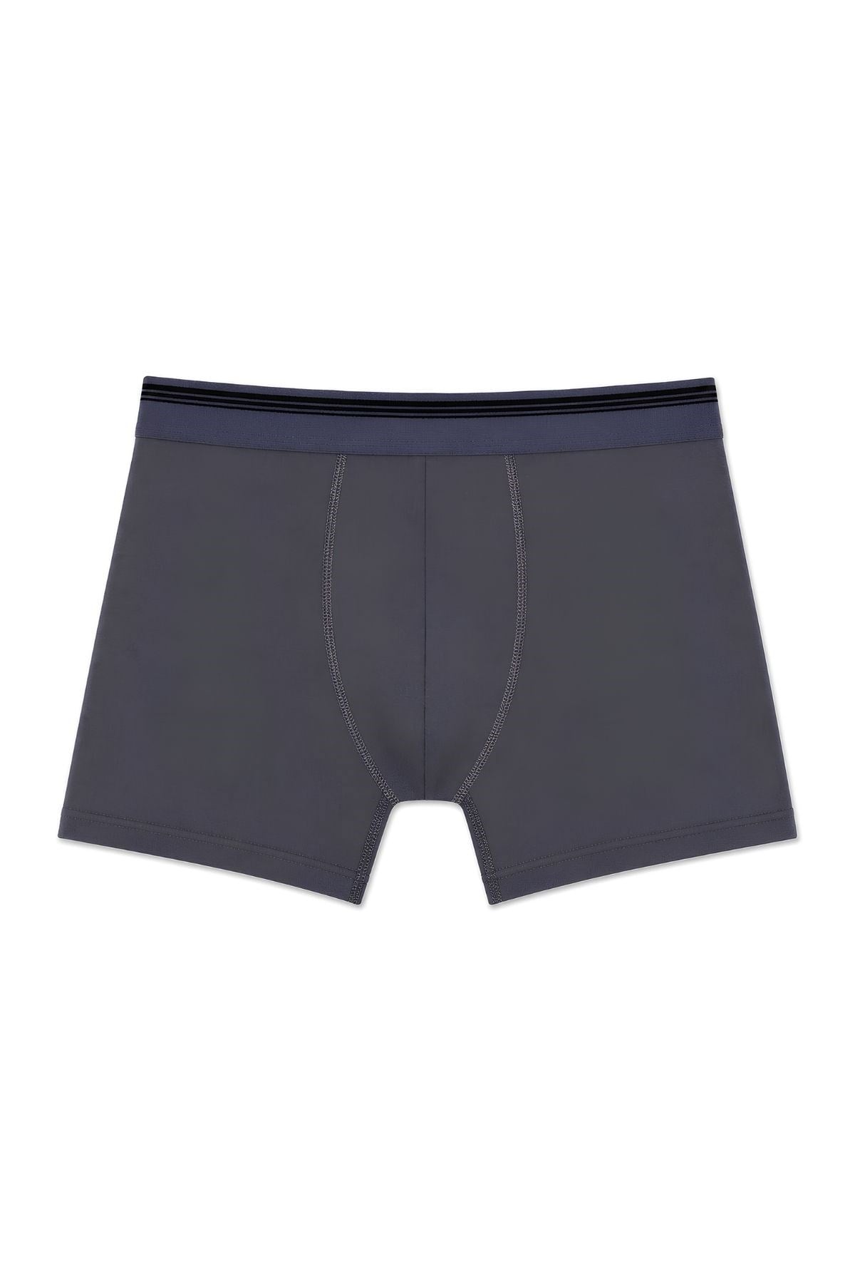 Likralı Erkek Boxer Füme 3lü Paket